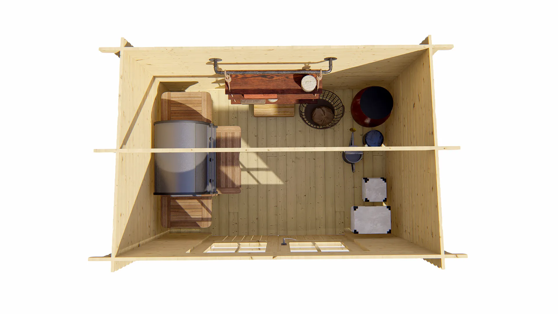 Wemmel tuinhuisje van boven